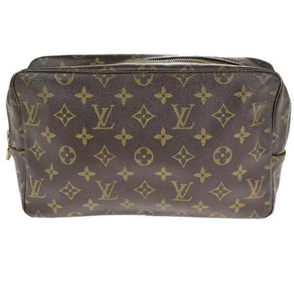 LOUIS VUITTON Trousse Toilette 28 Clutch Hand Bag Monogram Brown - Picture 13 of 16